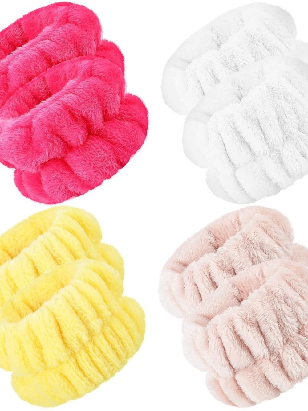 4 Pairs Wrist Bands for Washing Face Wrist Spa Microfiber Wash Towel Band Scrunc - Picture 1 of 6